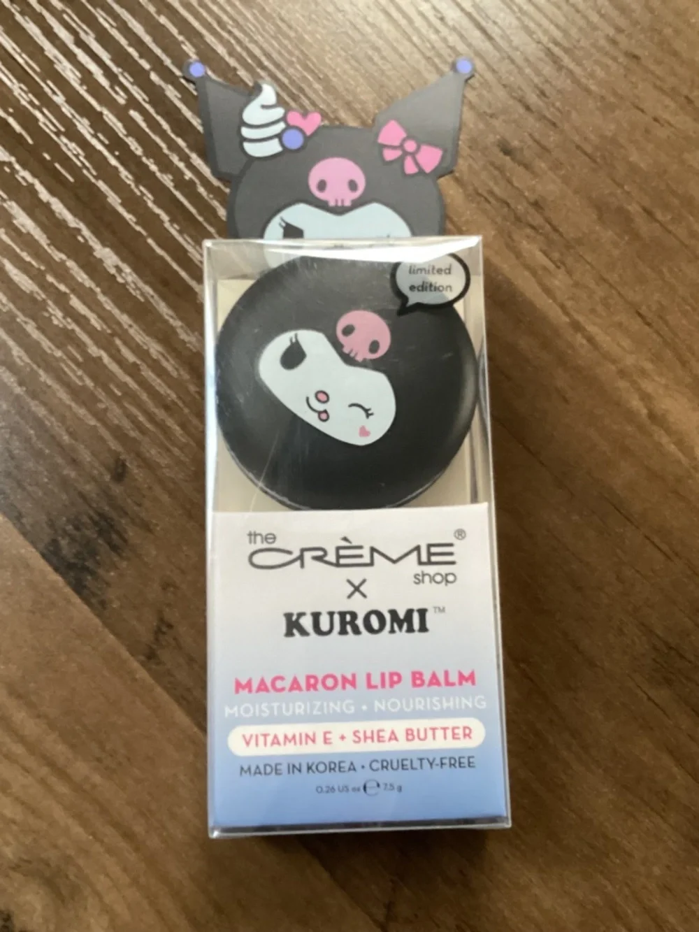 The Crème Shop x Kuromi macaron lip balm  0.26 oz (7.5 g) NEW